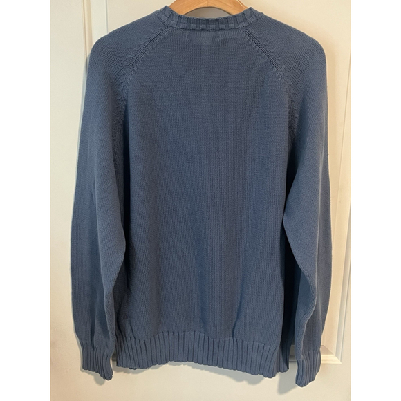 Old Navy Mens Sweater XL Blue Ribbed Round Neck Vintage - Picture 7 of 7